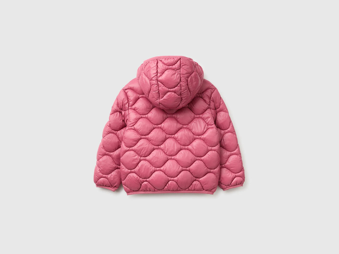 Benetton Fuchsia Girls Padded Jacket with Hood SKU: 21INGN04M_2J4 Image 02
