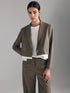 Sisley Brown Women Striped Cropped Blazer SKU: 21Q6LW041_901 Image 03
