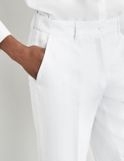 Mirja Wide Leg Linen Trousers With An Elasticated Waistband_222023-66225_99600_04