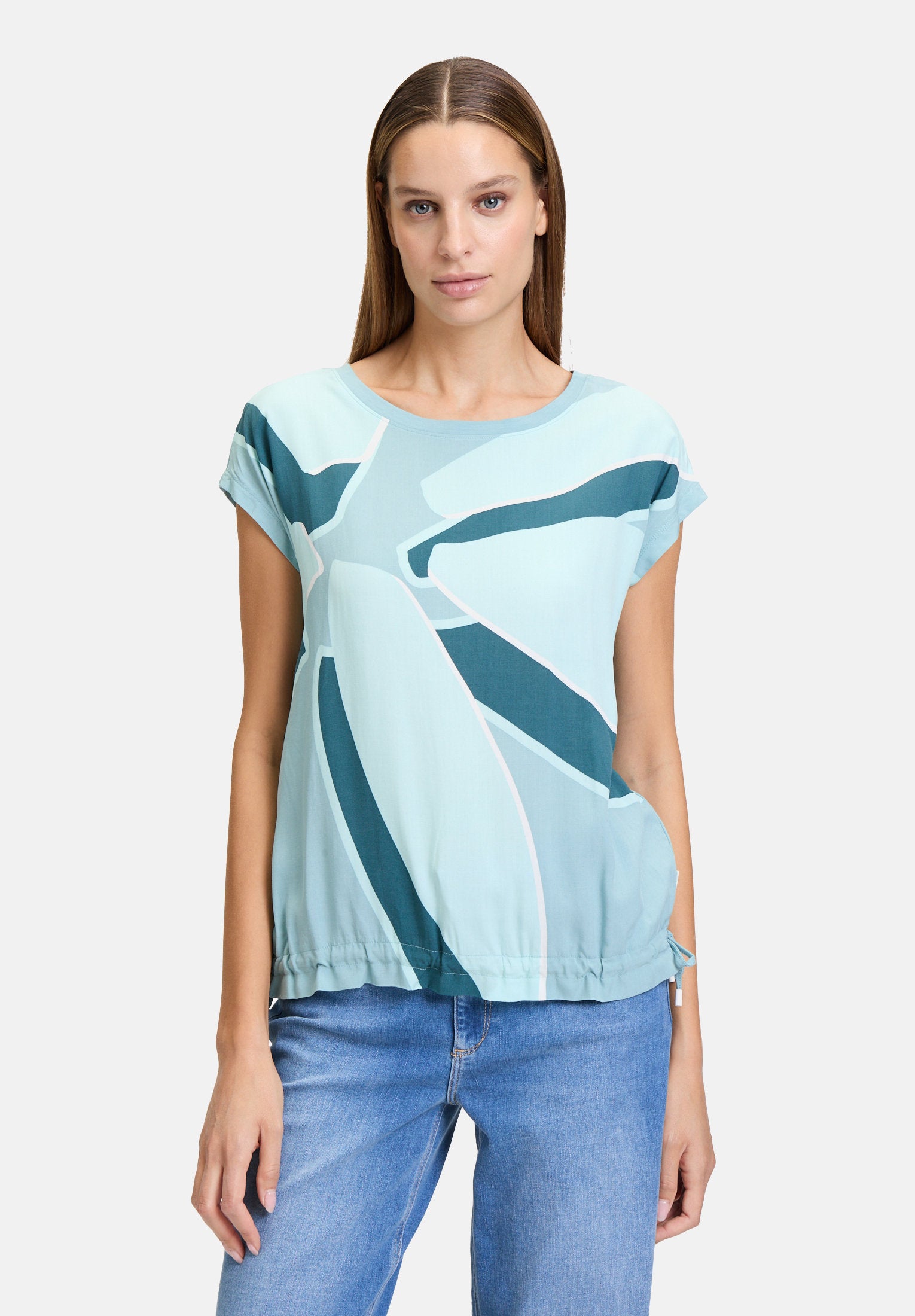 Betty Barclay_Patchwork Shirt with Print_2222-3261_8804_01