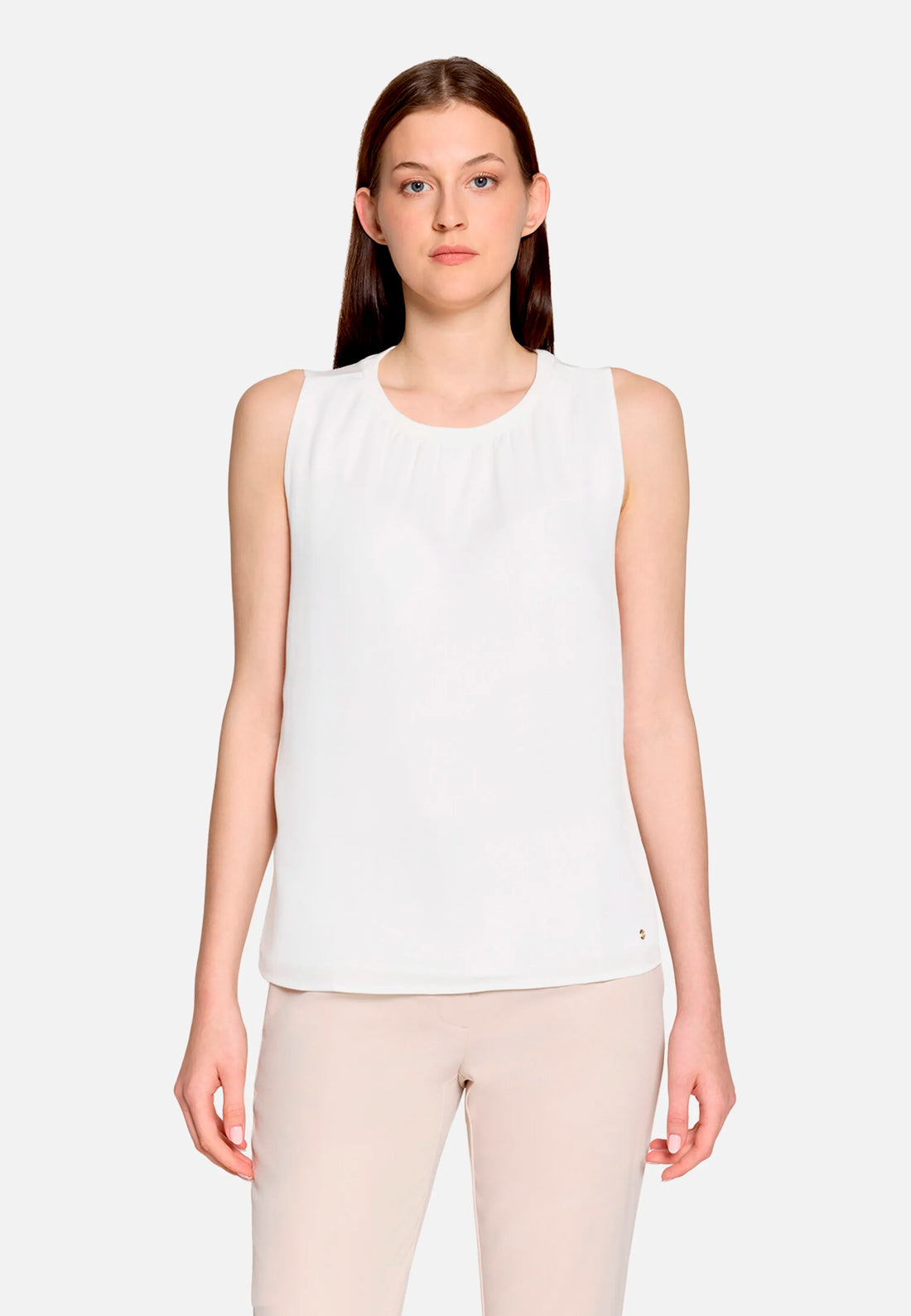 Betty Barclay Offwhite Women Blouse Shirt with Woven Trim SKU: 2266-3318_1014 Image 01