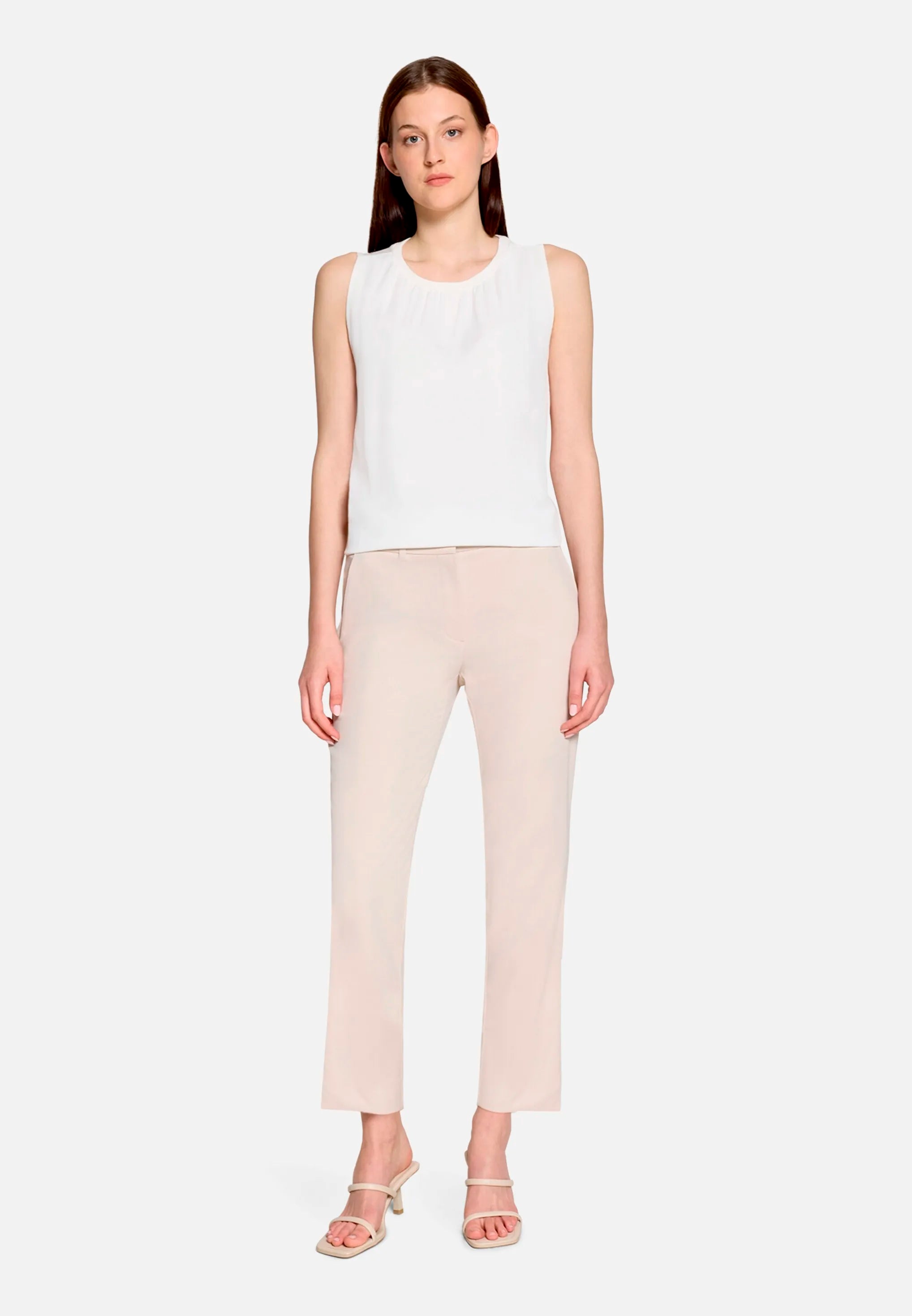 Betty Barclay Offwhite Women Blouse Shirt with Woven Trim SKU: 2266-3318_1014 Image 02