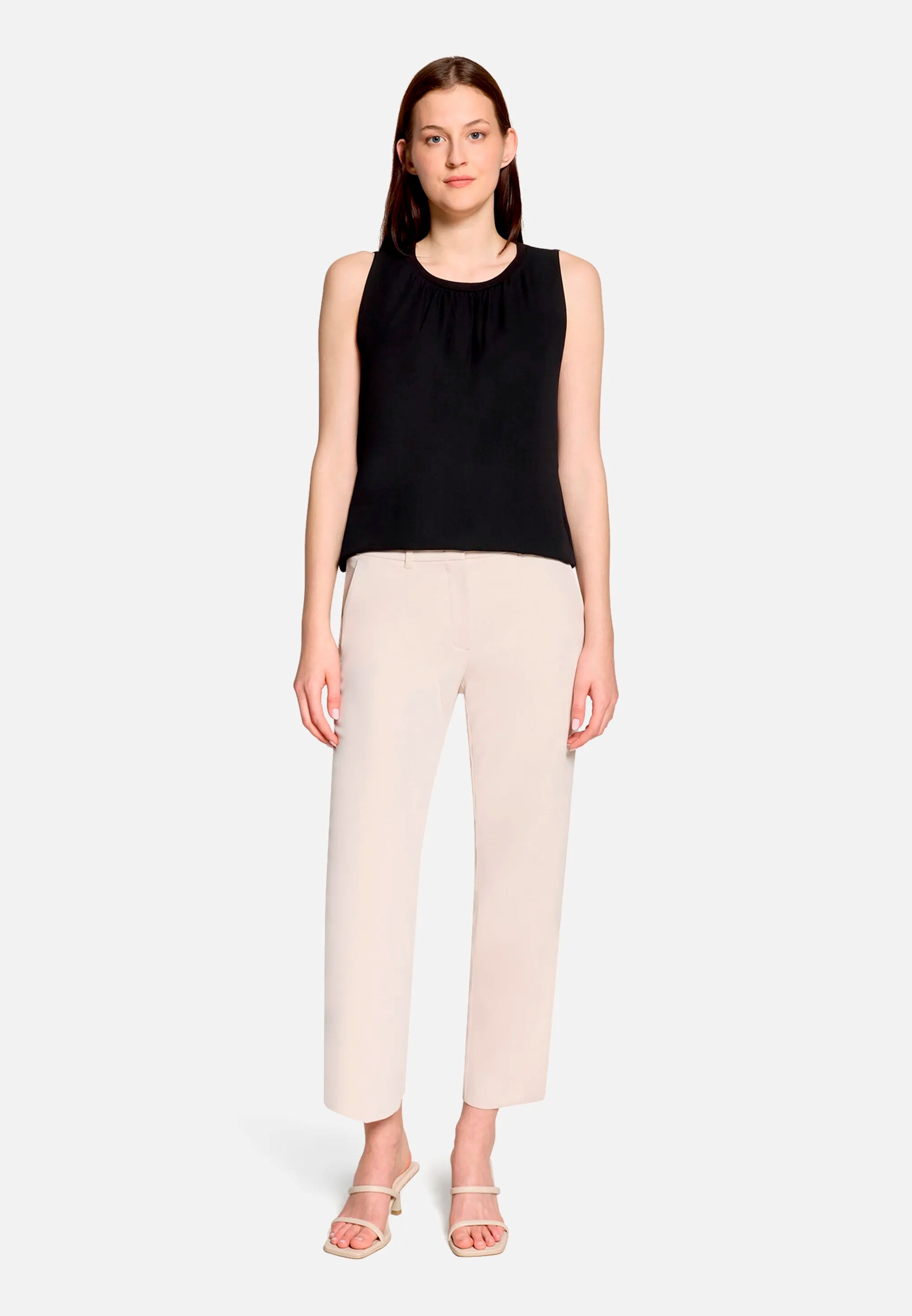 Betty Barclay Black Women Blouse Shirt with Woven Trim SKU: 2266-3318_9045 Image 02