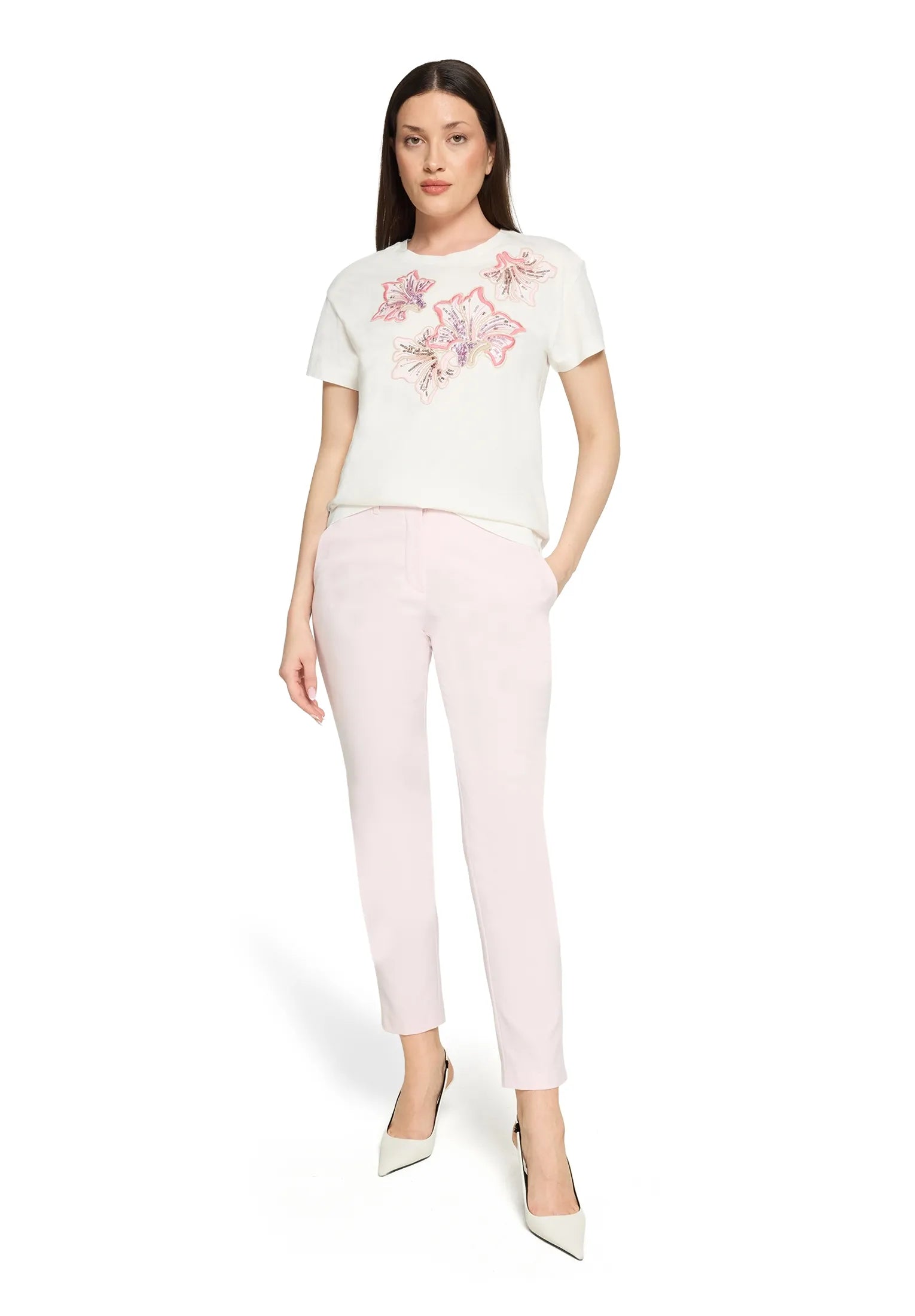 Betty Barclay Patch Cream/Pink Women Shirt Short 1/2 Sleeve SKU: 2420-3217_1943 Image 02