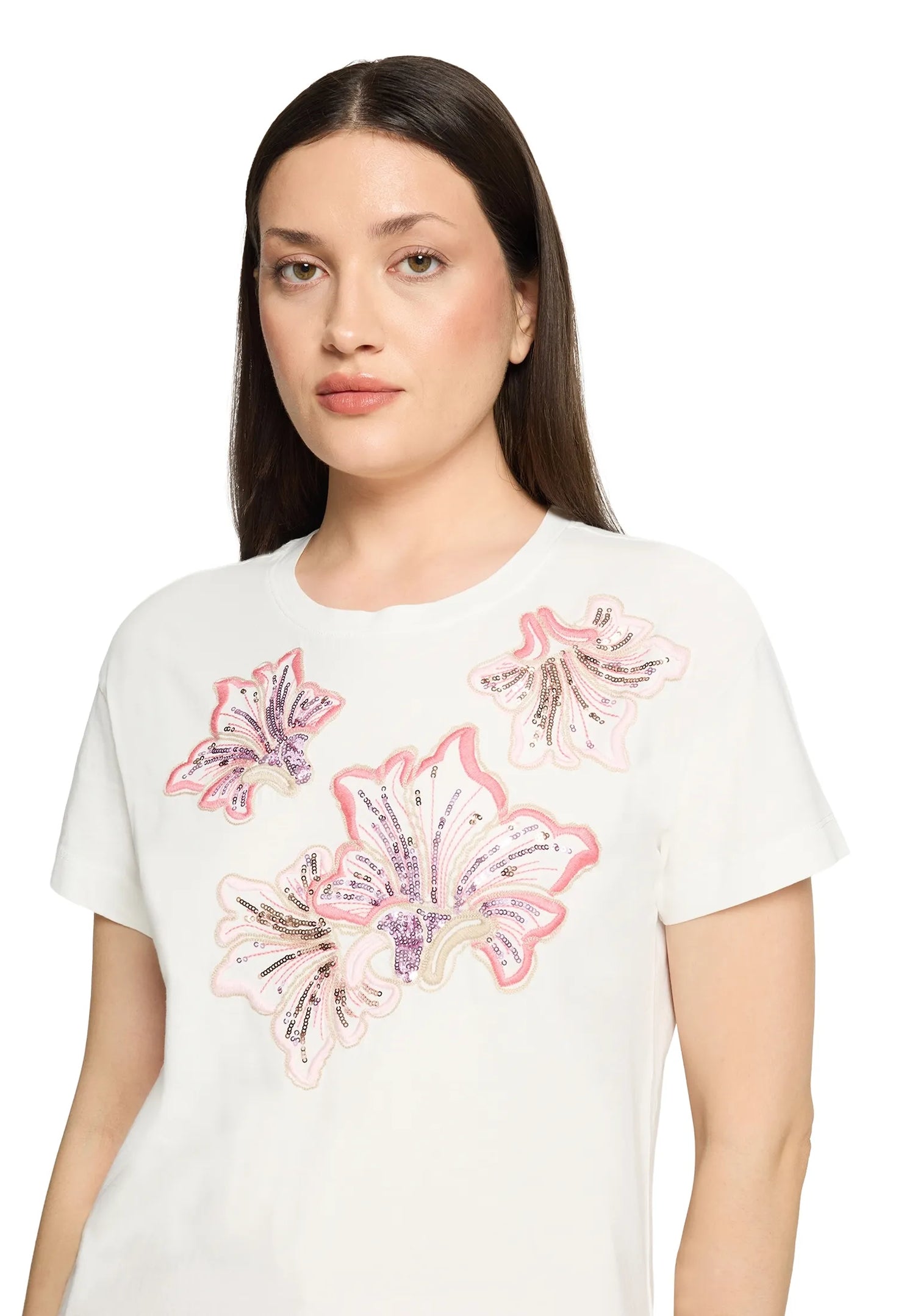 Betty Barclay Patch Cream/Pink Women Shirt Short 1/2 Sleeve SKU: 2420-3217_1943 Image 07