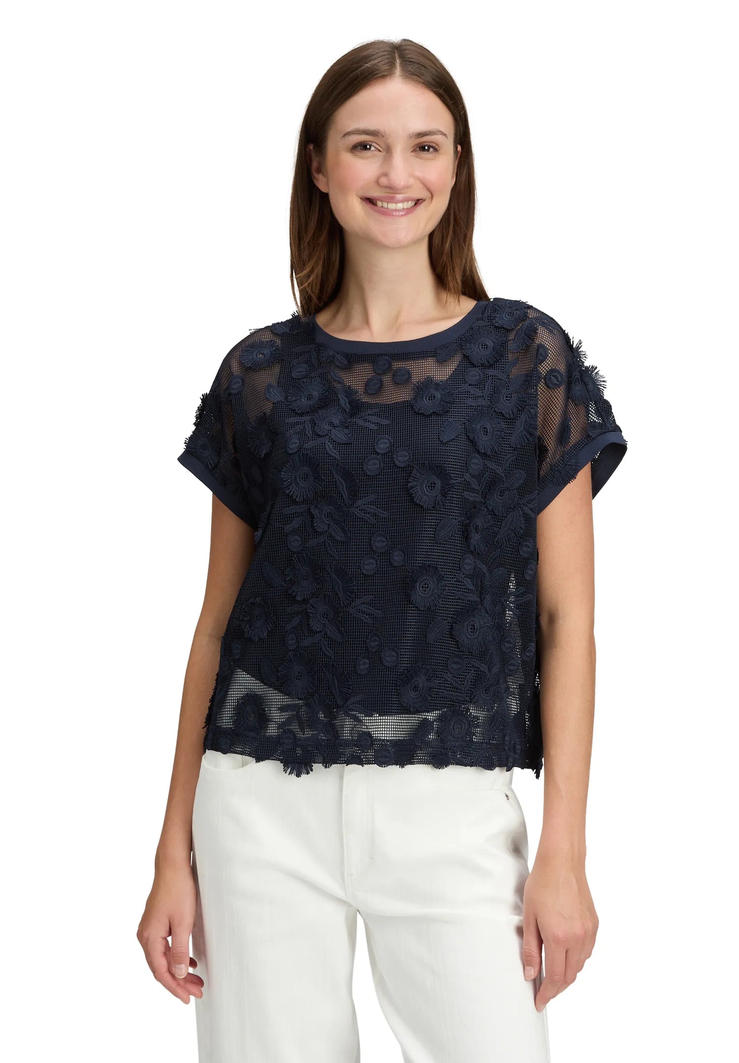 Betty Barclay Navy Blue Women Sweat Short without Sleeve SKU: 2440-3443_8543 Image 01