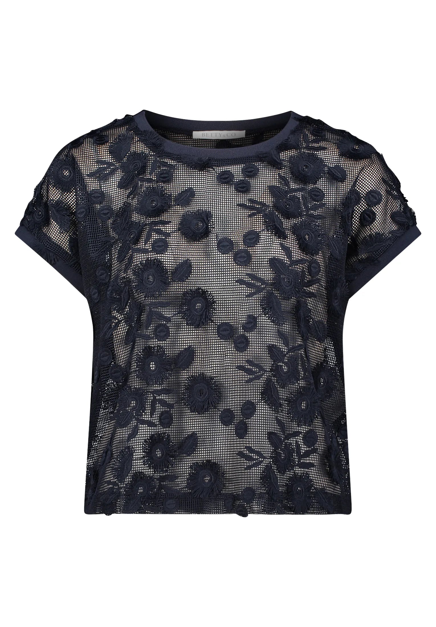 Betty Barclay Navy Blue Women Sweat Short without Sleeve SKU: 2440-3443_8543 Image 03
