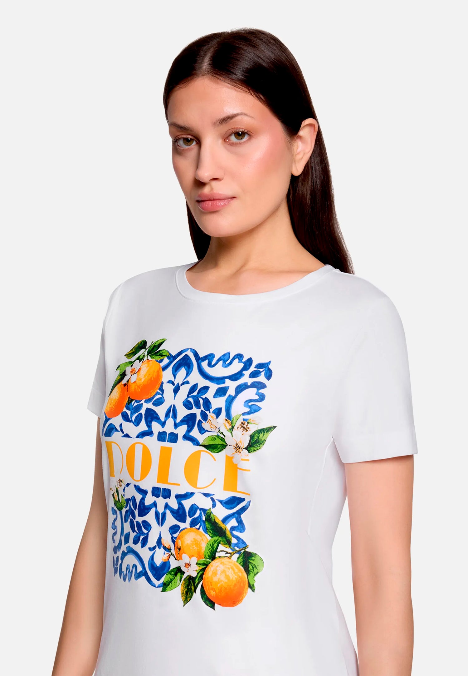 Betty Barclay Patch White/Blue Women Casual Shirt with Print SKU: 2444-3284_1980 Image 06