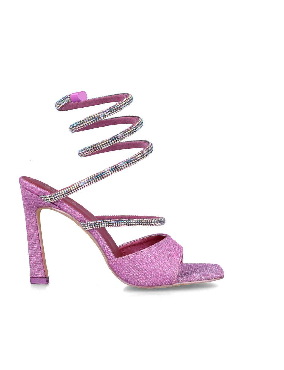 Pink Sandals With Embellished Wrap Strap_24712_03_01