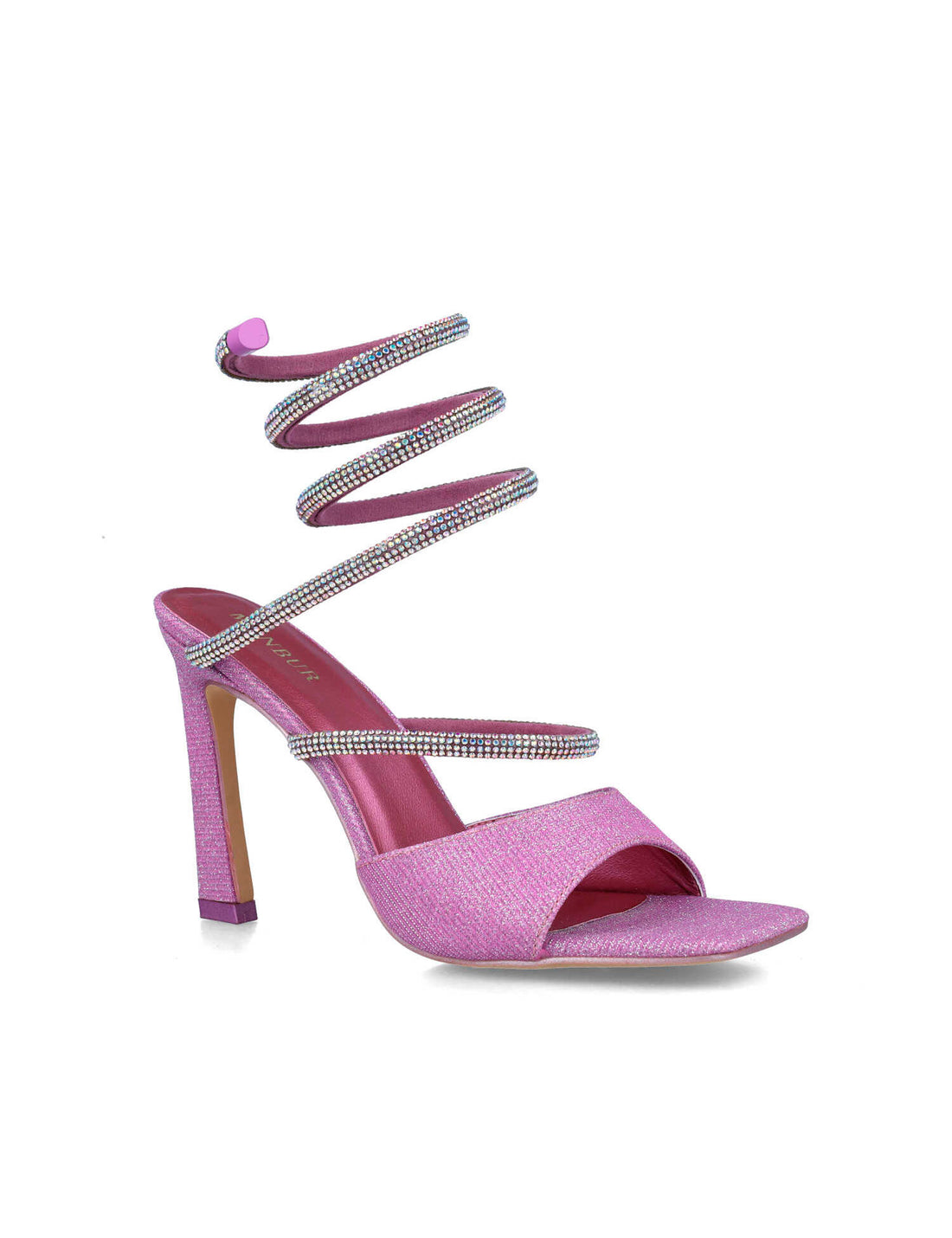 Pink Sandals With Embellished Wrap Strap_24712_03_02