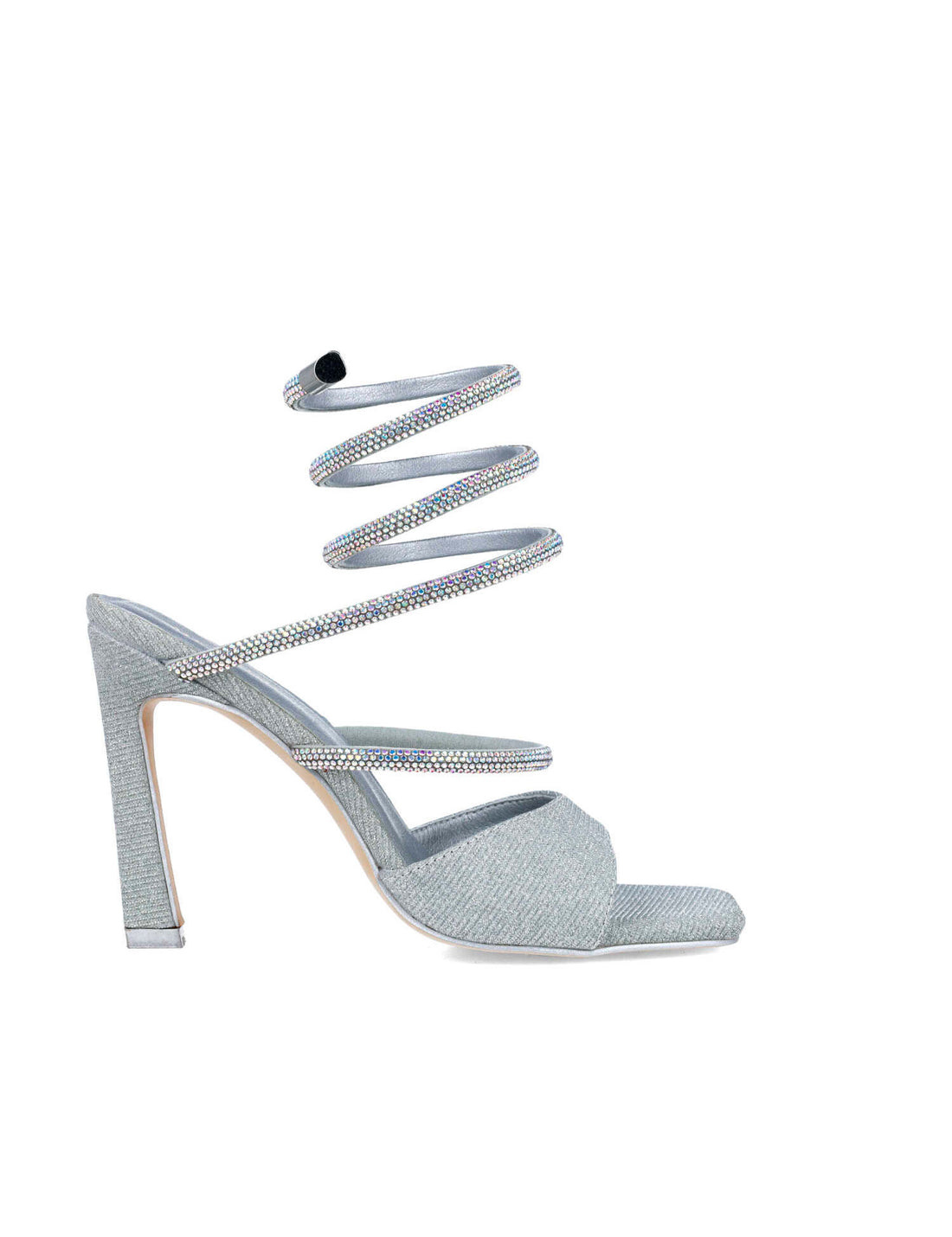 Silver Sandals With Embellished Wrap Strap_24712_09_01