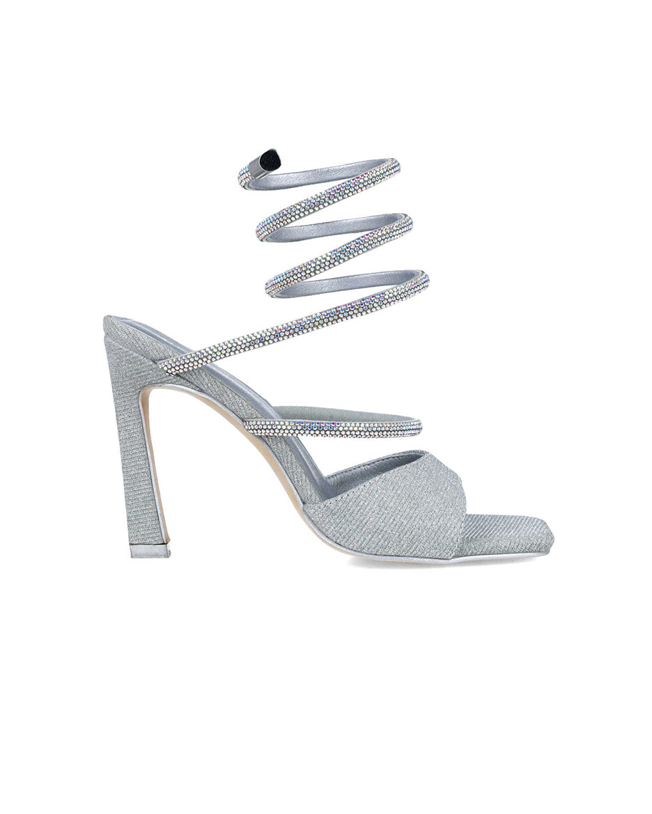 Silver Sandals With Embellished Wrap Strap_24712_09_01