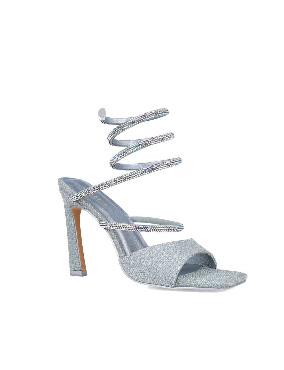 Silver Sandals With Embellished Wrap Strap_24712_09_02