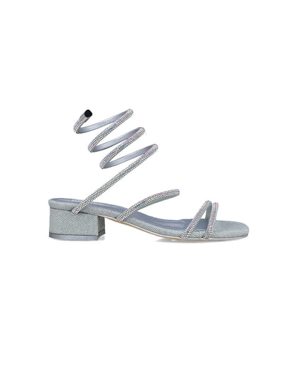 Silver Slippers With Embellished Wrap Strap_24722_09_01