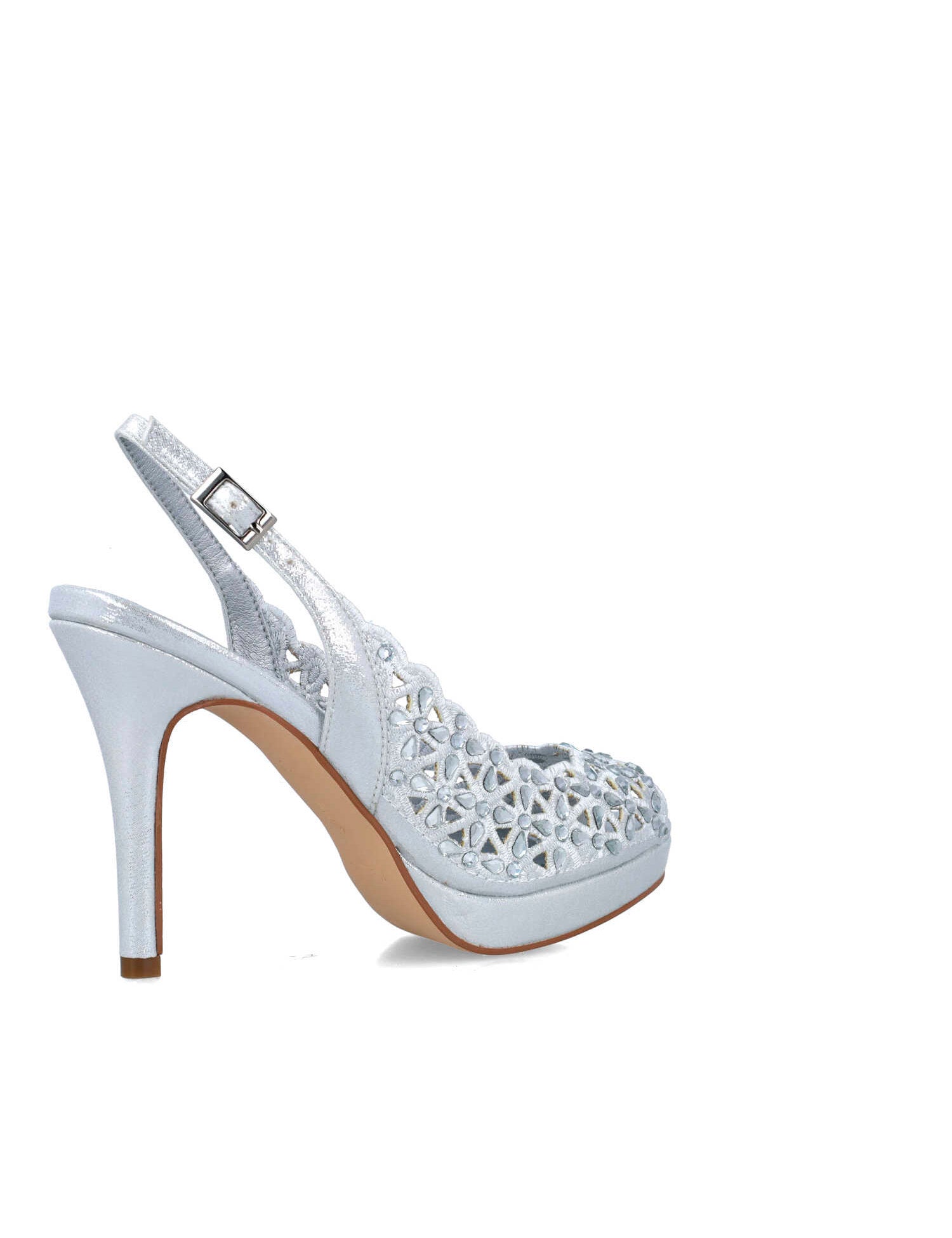 Silver Peep Toe High-Heel Slingback_24732_09_03