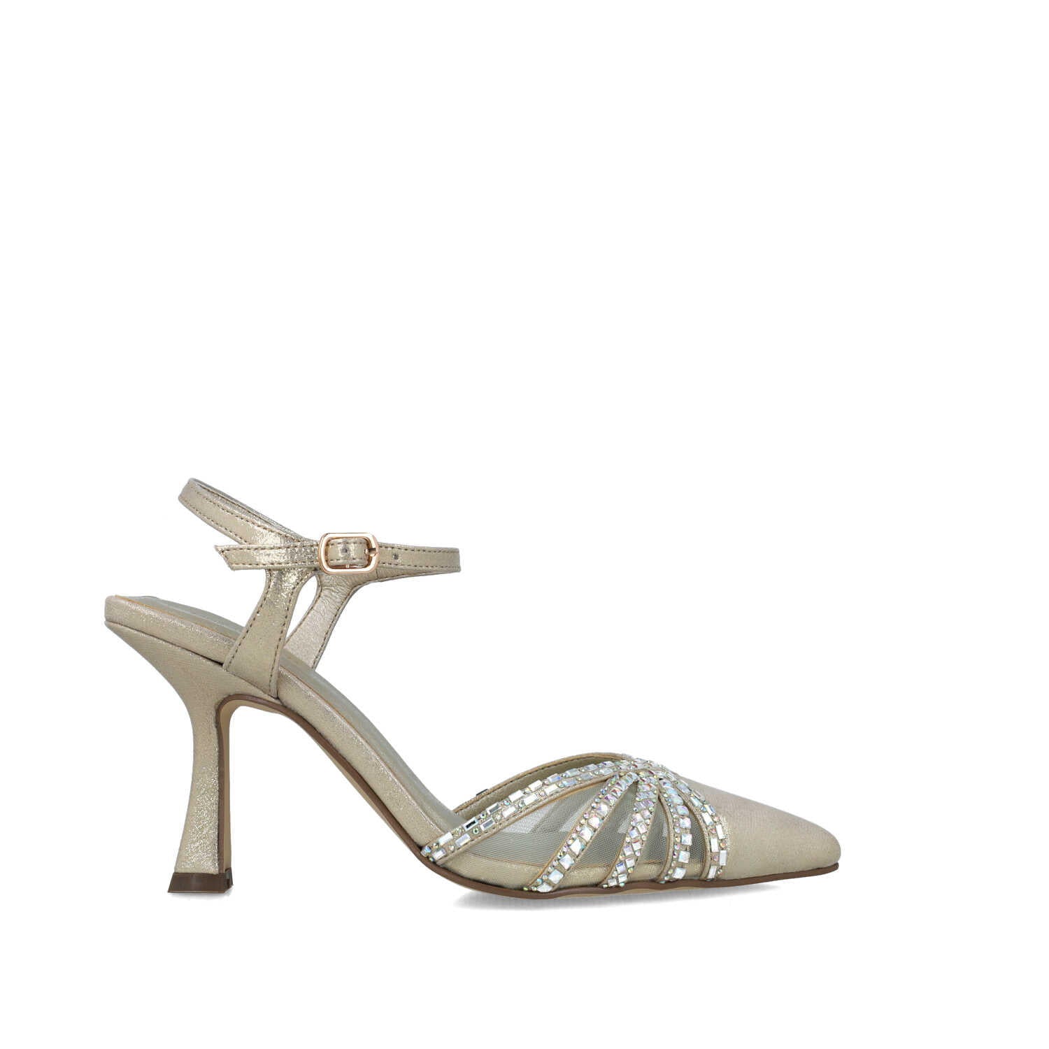 Gold Pumps With Ankle Strap_24734_00_01