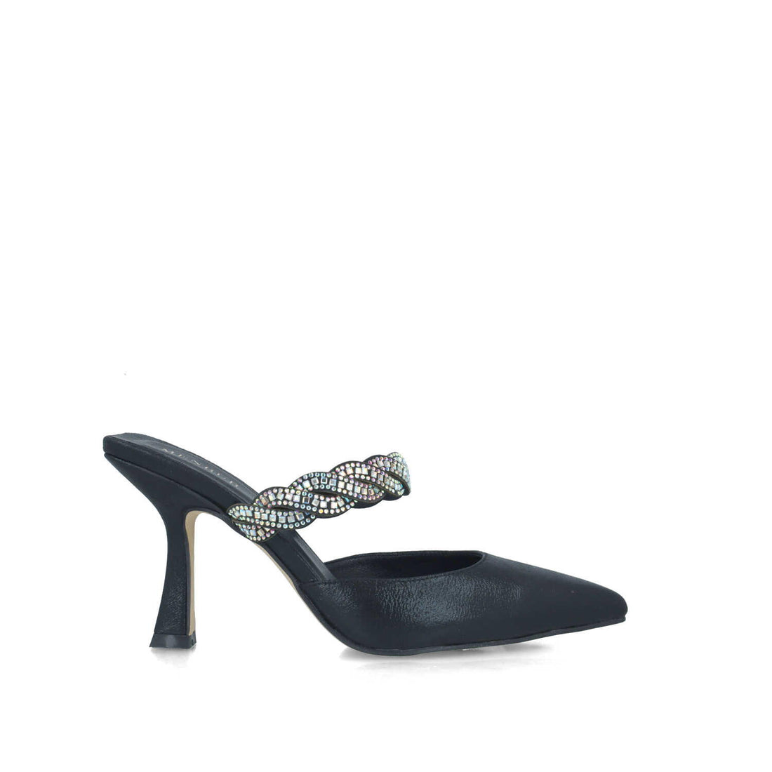 Black Sandal With Embellished Strap_24795_01_01