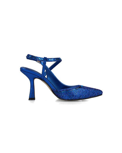 Blue Embellished Pumps With Ankle Strap_24830_55_01