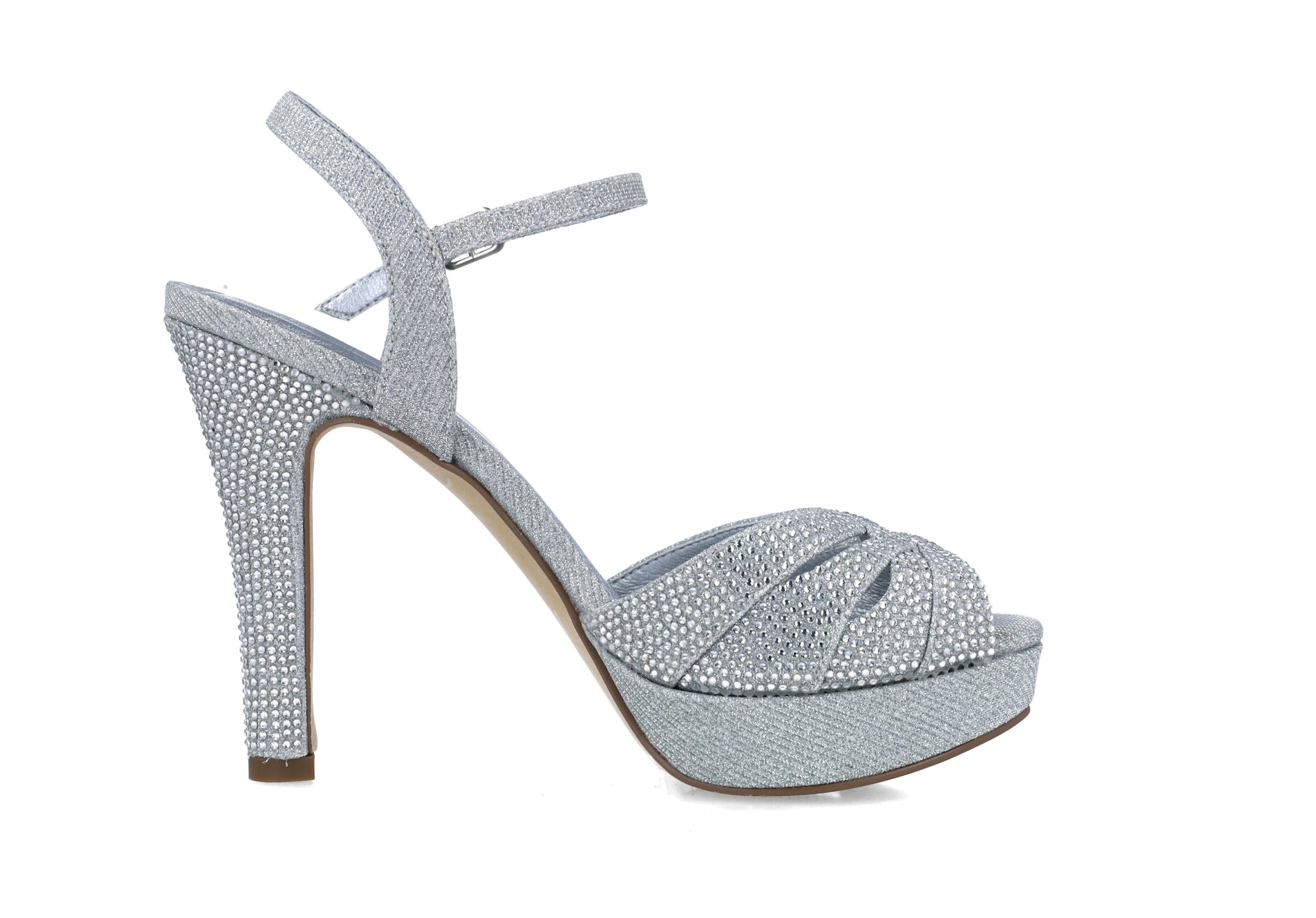 Silver High Heel Sandal With Ankle Strap_24832_09_01