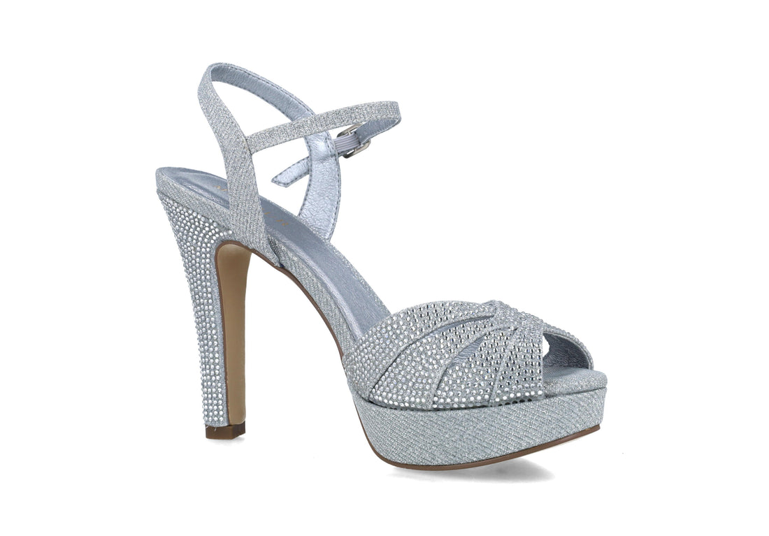 Silver High Heel Sandal With Ankle Strap_24832_09_02