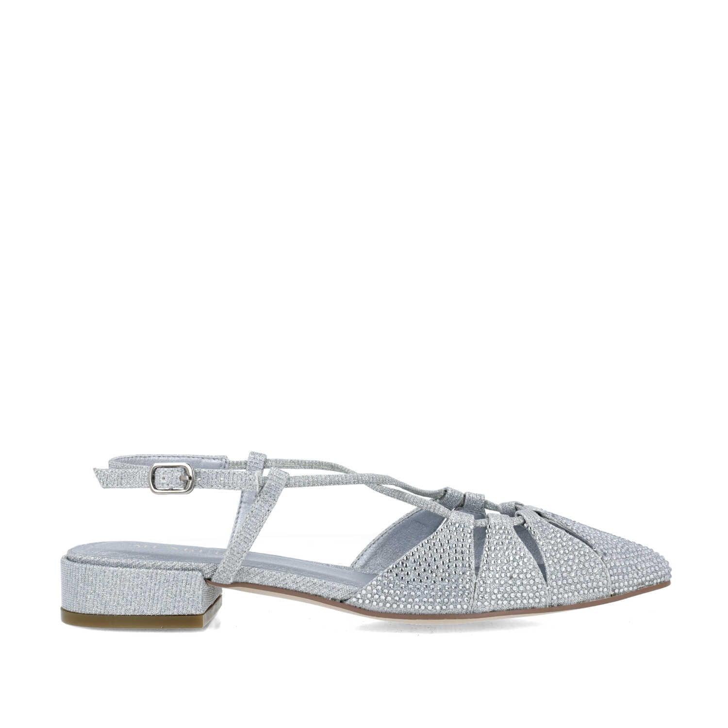 Silver Pump Style Sandal Mule_24834_09_01