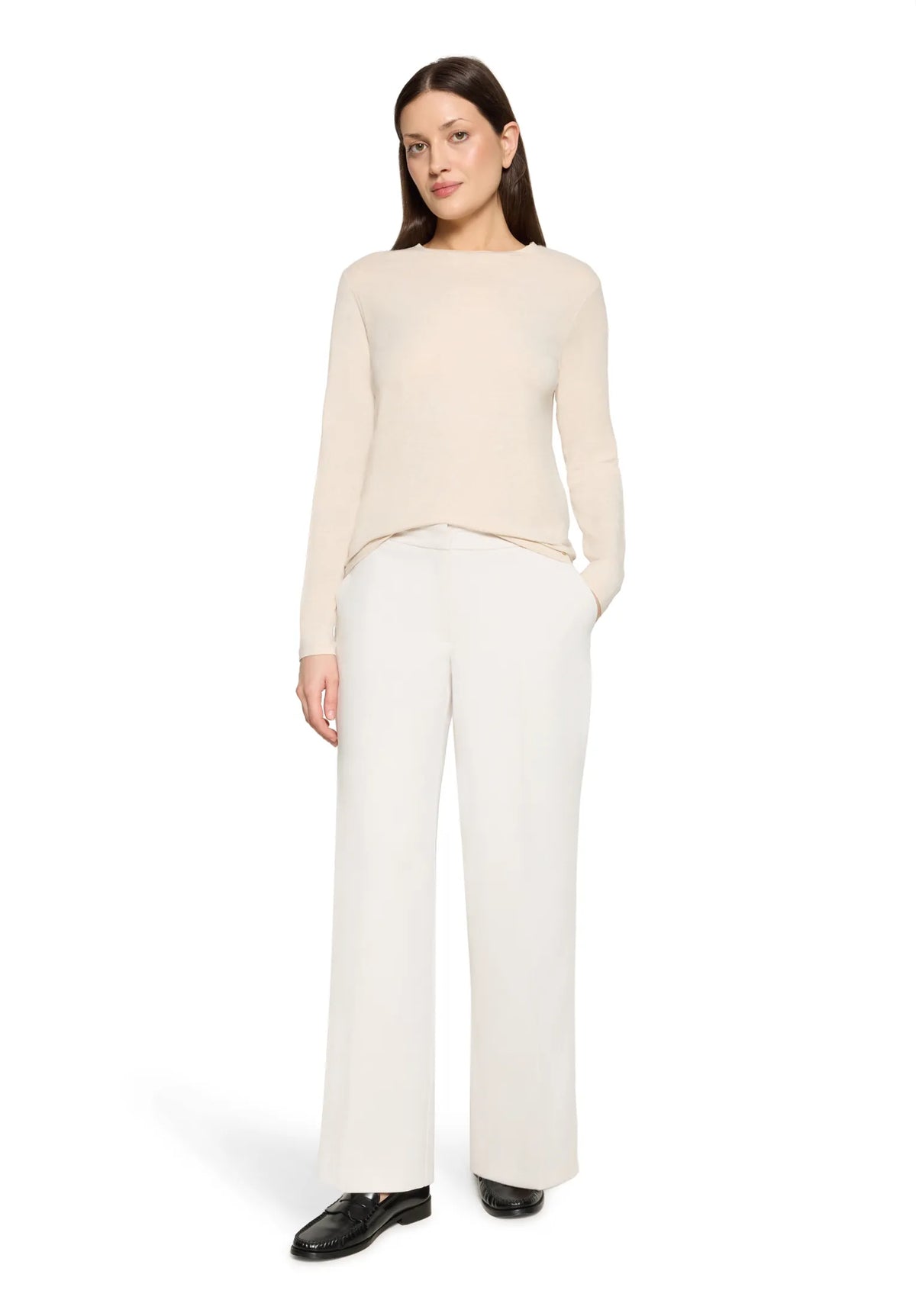 Betty Barclay Bright Cream Melange Women Shirt Short 1/1 Sleeve SKU: 2485-3122_1712 Image 02