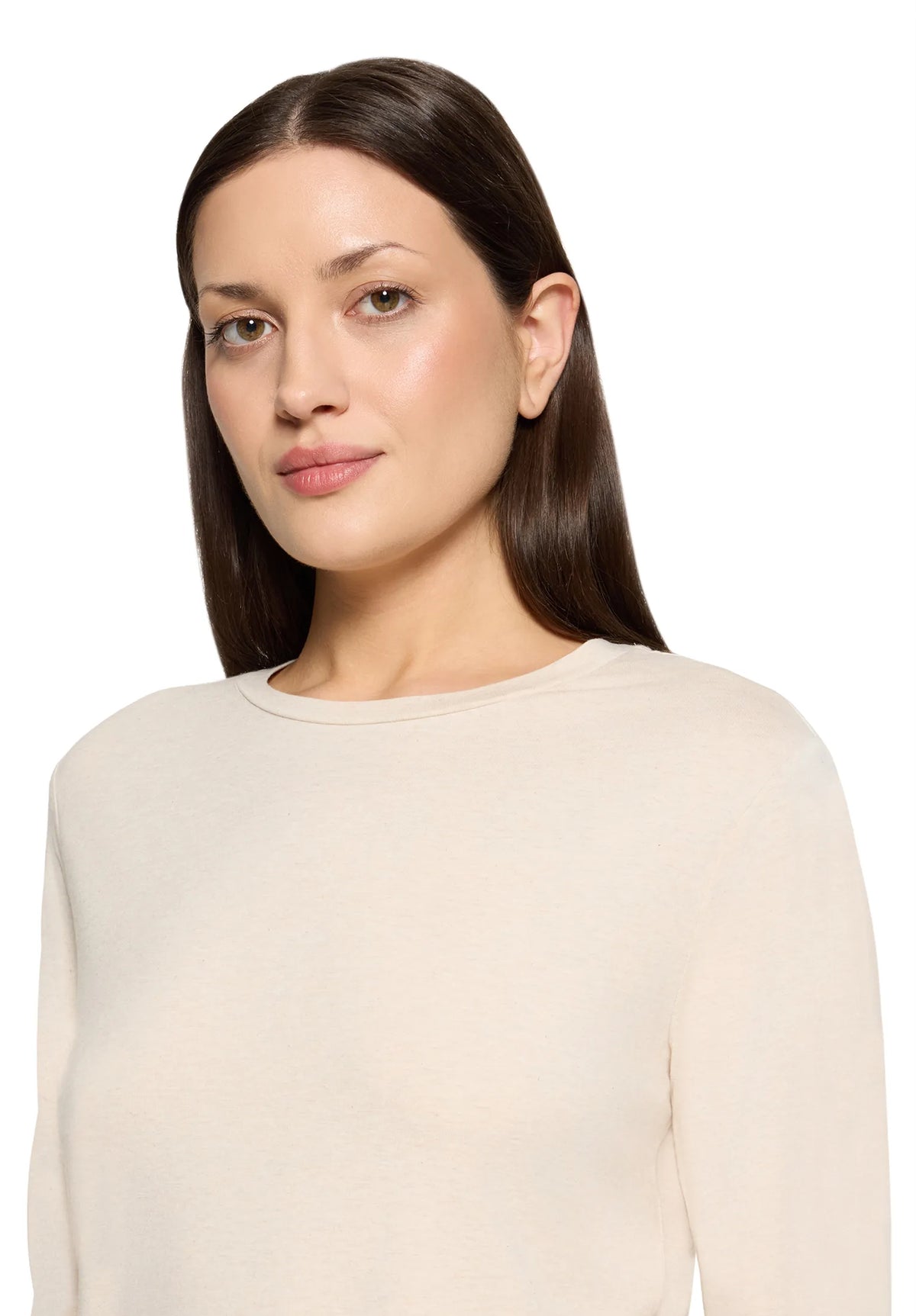 Betty Barclay Bright Cream Melange Women Shirt Short 1/1 Sleeve SKU: 2485-3122_1712 Image 06