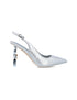 Silver Ankle Strap Pumps With Geometric Heels_24856_09_01