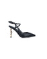 Black Ankle Strap Pumps With Geometric Heels_24857_01_01