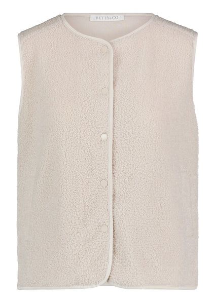 Betty Barclay White Sand Women Plush Body Warmer SKU: 2487-3283_1032 Image 06