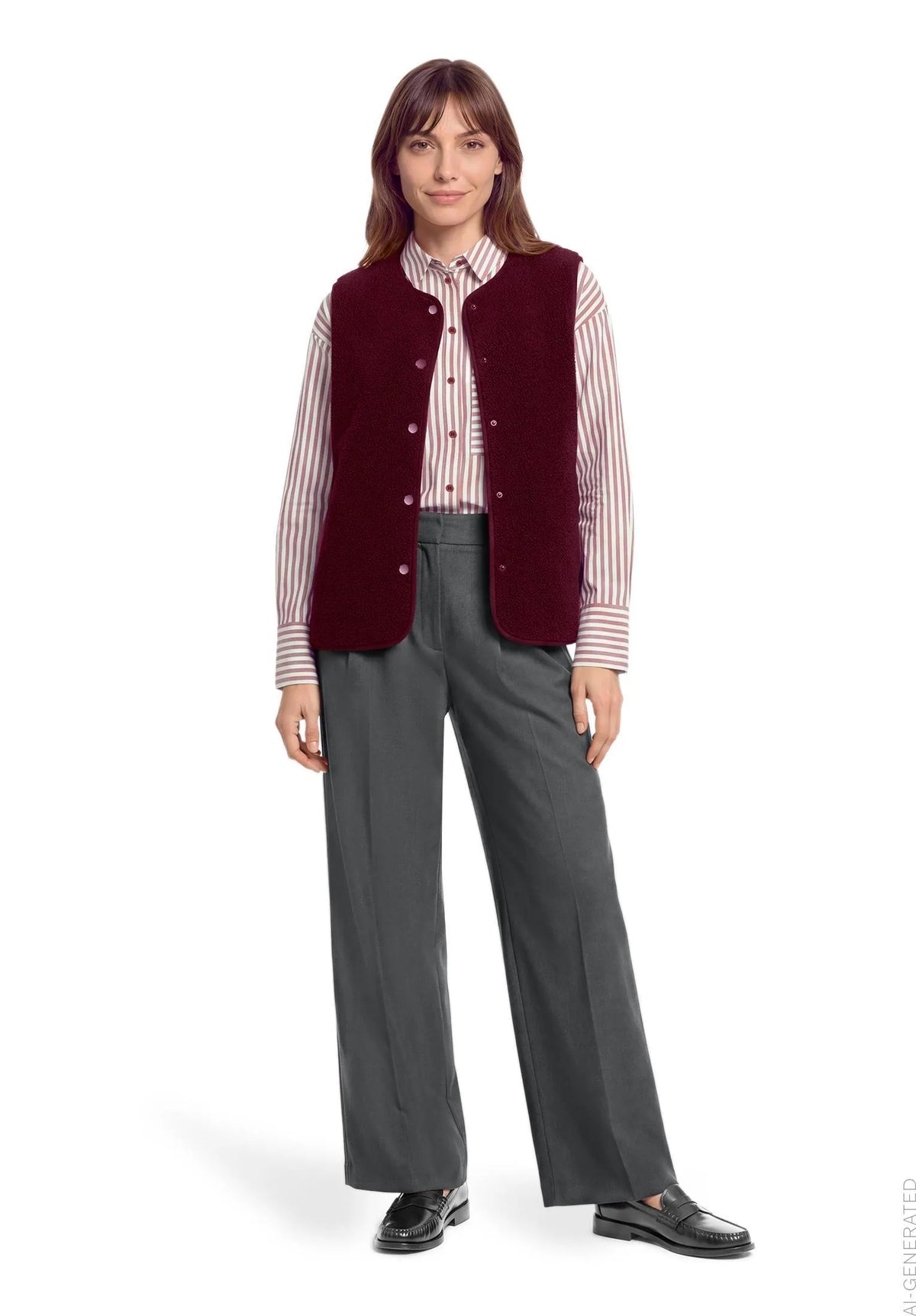 Betty Barclay Fall Burgundy Women Plush Body Warmer SKU: 2487-3283_4626 Image 02