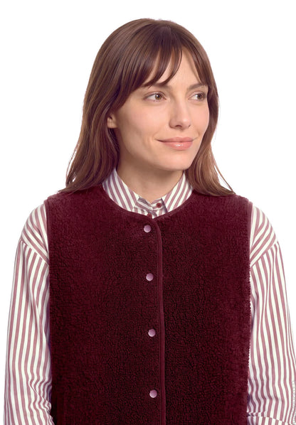 Betty Barclay Fall Burgundy Women Plush Body Warmer SKU: 2487-3283_4626 Image 04