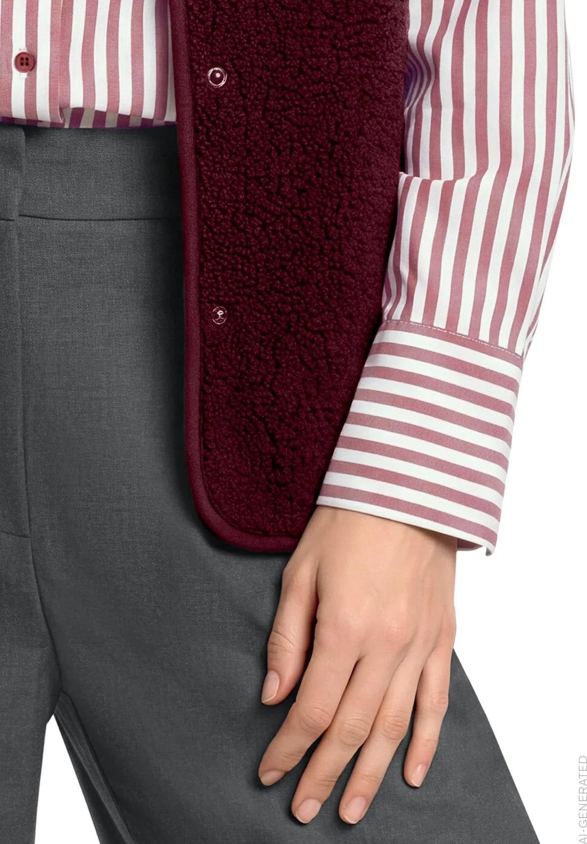 Betty Barclay Fall Burgundy Women Plush Body Warmer SKU: 2487-3283_4626 Image 05