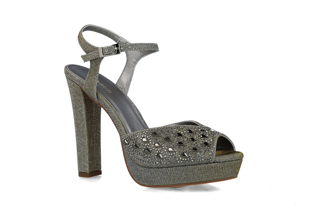 Grey High Heel Sandal With Ankle Strap_24871_71_02