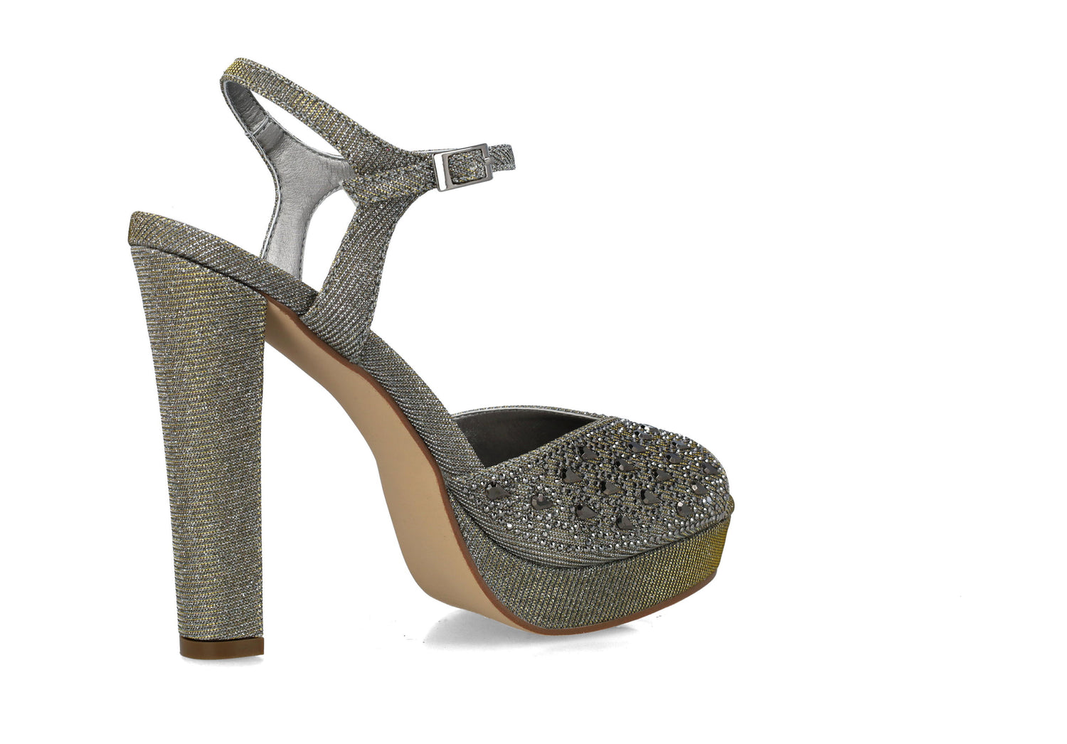 Grey High Heel Sandal With Ankle Strap_24871_71_03