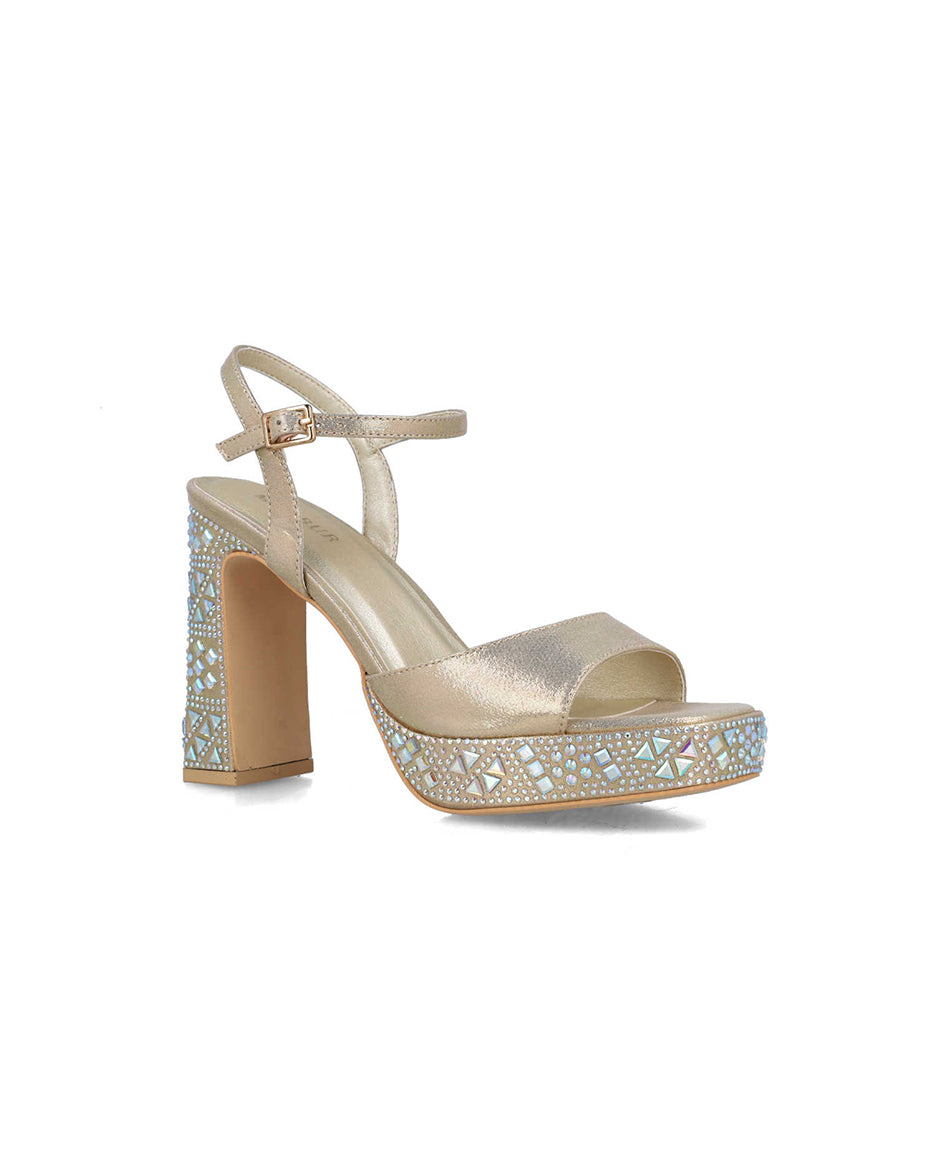 Gold Embellished Platform Sandals_24877_00_02