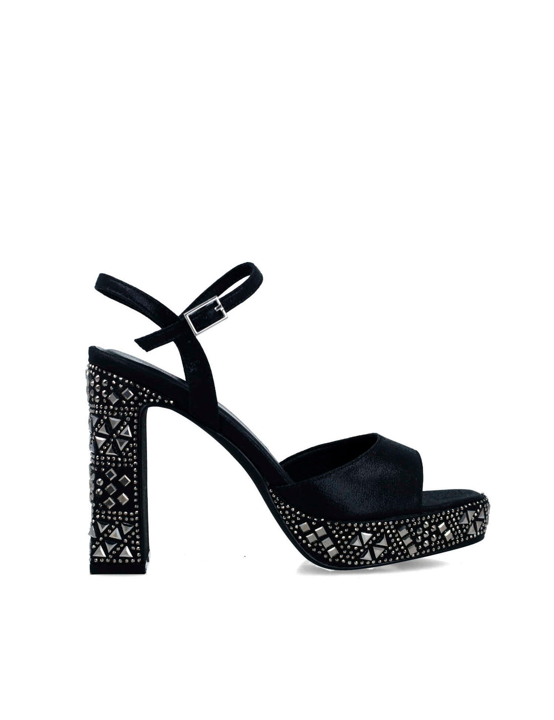 Black Embellished Platform Sandals_24877_01_01