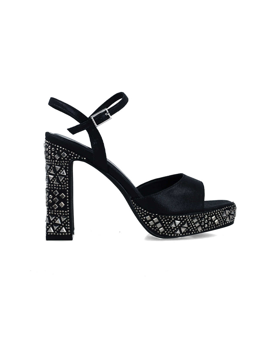 Black Embellished Platform Sandals_24877_01_01