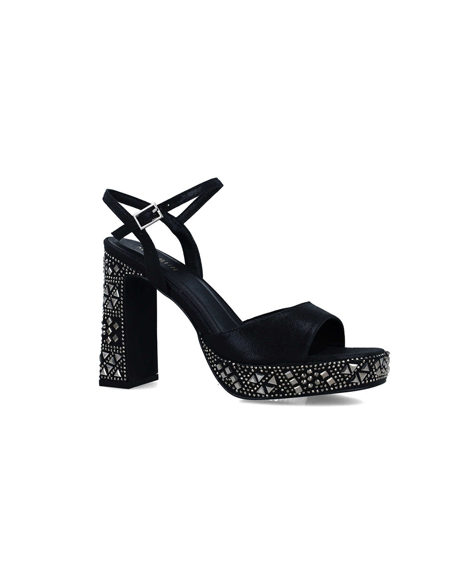 Black Embellished Platform Sandals_24877_01_02