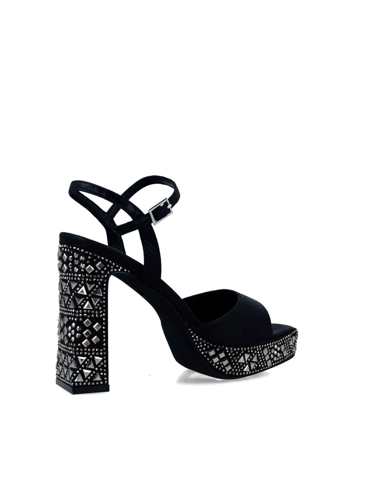 Black Embellished Platform Sandals_24877_01_03