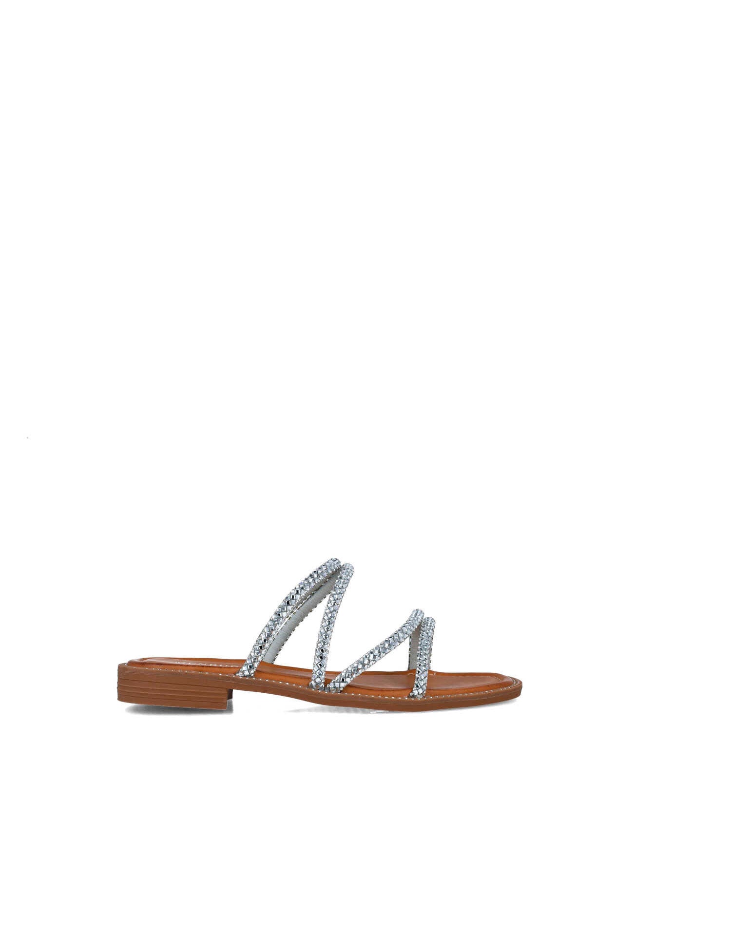 Brown Slippers With Silver Embellished Straps_24910_09_01
