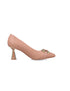 Pink Pumps With Gold Buckle And Embellished Heel_24936_97_01