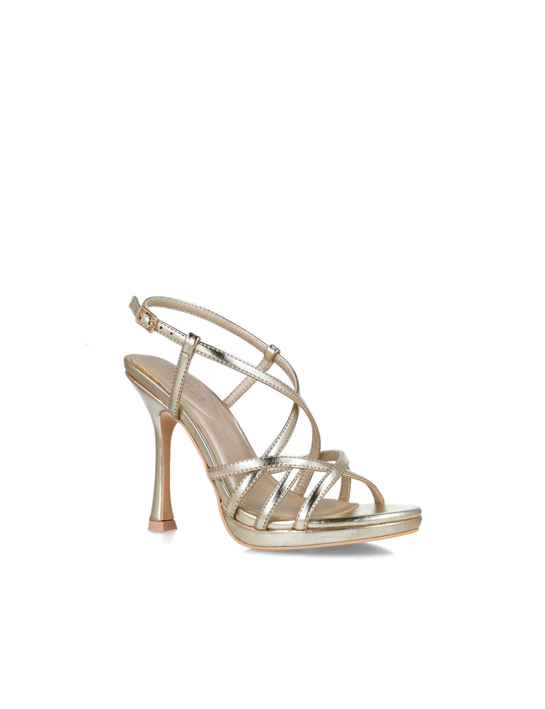 Gold High-Heel Sandals With Slingback Strap_24990_00_02