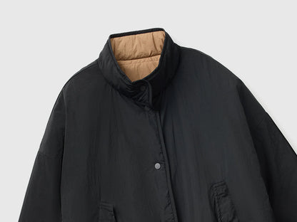 Benetton Black Women Reversible Padded Jacket SKU: 24RGDN0AE_100 Image 05