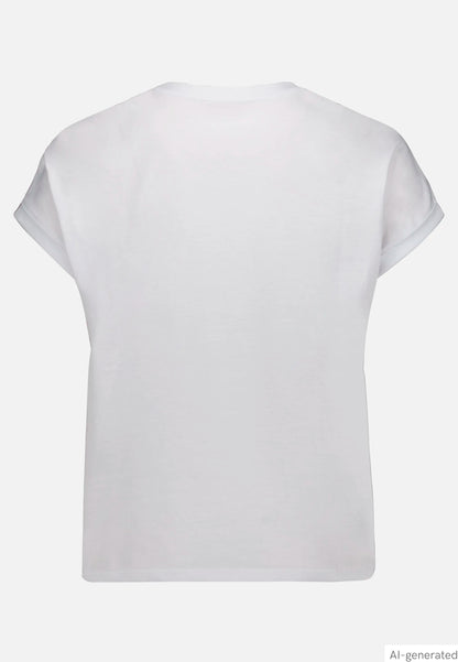 Betty Barclay Patch White/Brown Women Casual Shirt with Print SKU: 2511-8090_1970 Image 05