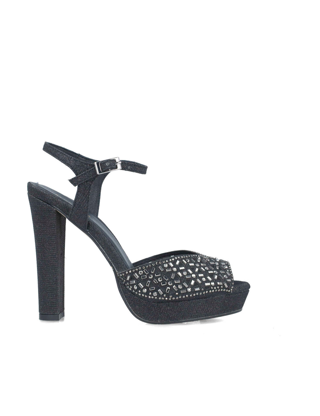 Embellished Platform Sandals With Ankle Strap_25149_01_01
