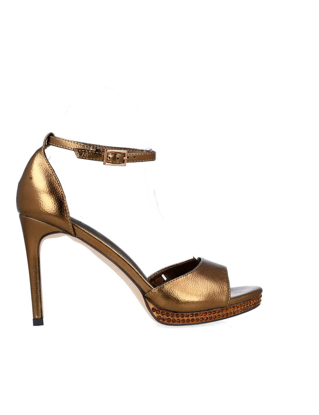 Shiny Brown High-Heel Sandals With Ankle Strap_25157_95_01