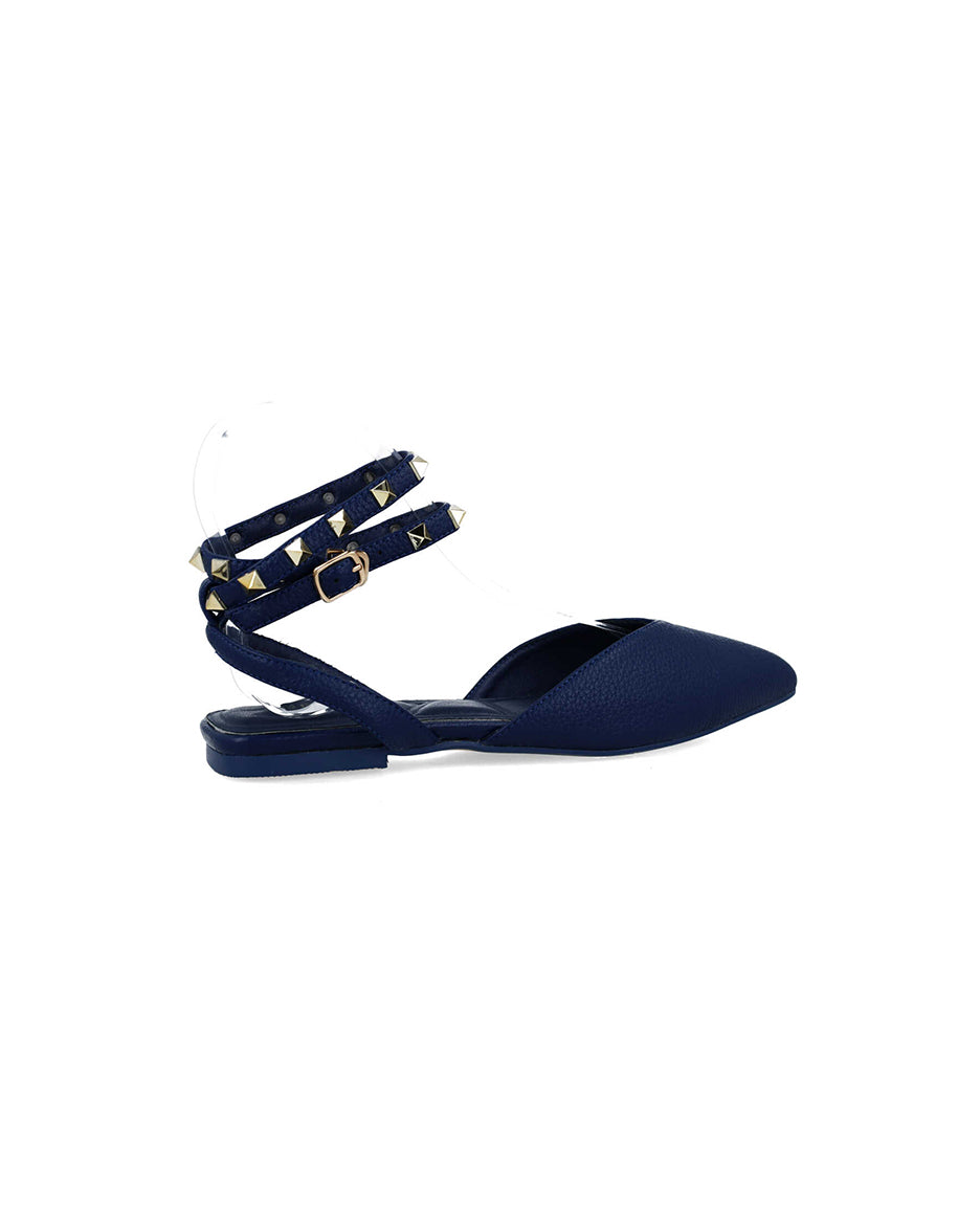 Flat Mule With Studded Ankle Strap_25215_05_03