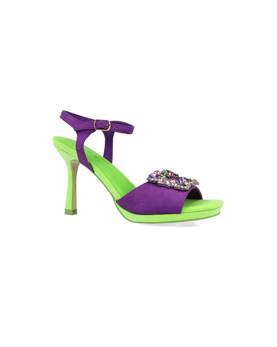 Multi-Color High-Heel Sandals With Embellishment_25259_08_02