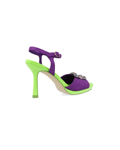 Multi-Color High-Heel Sandals With Embellishment_25259_08_03